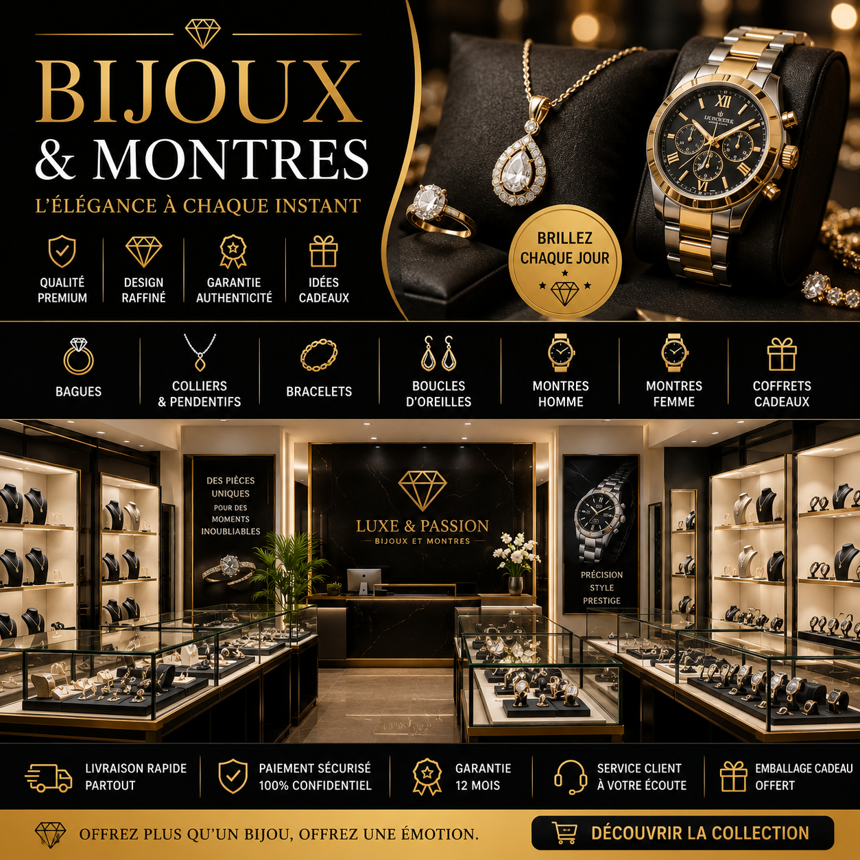 Bijoux et montres