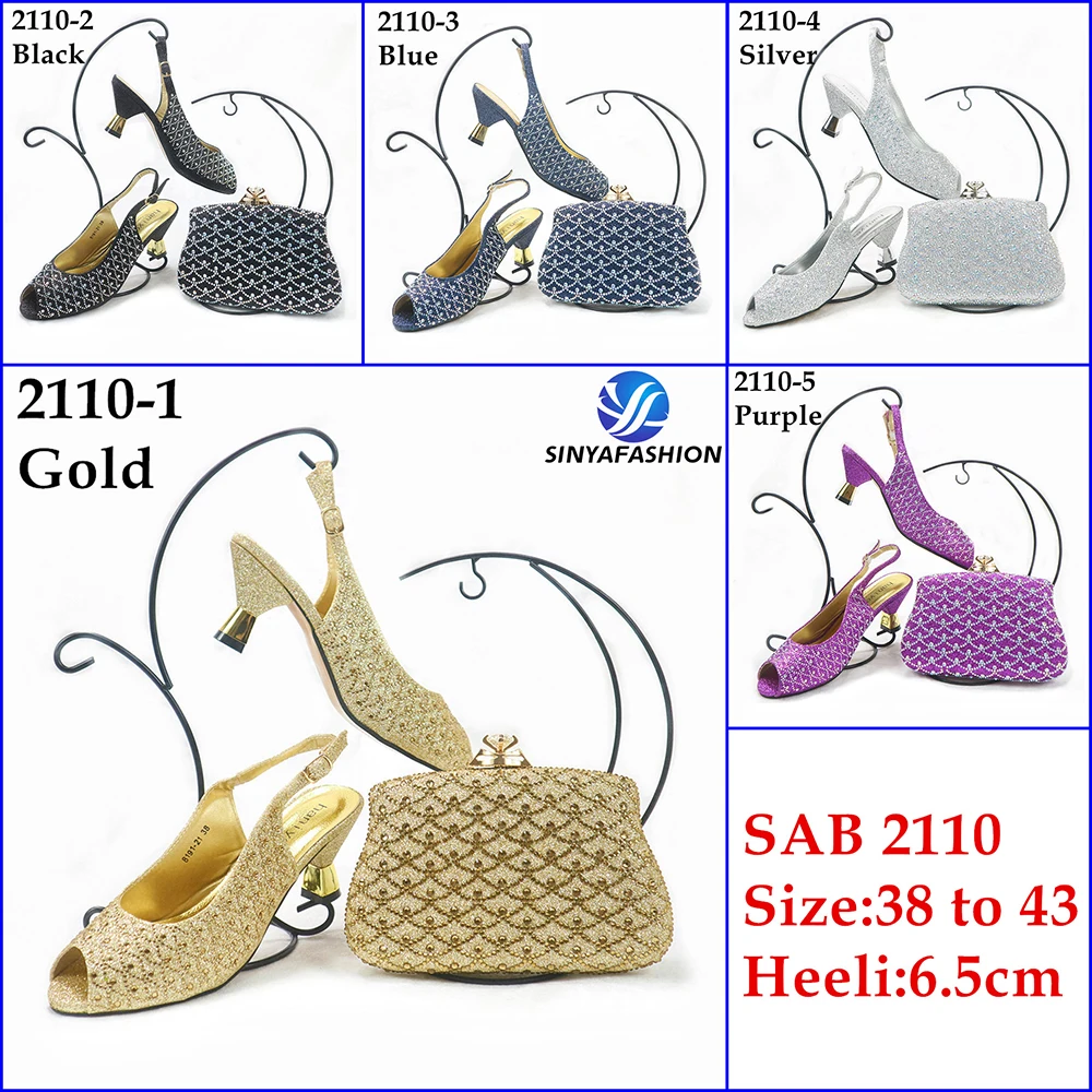 Sinya – Ensemble Chaussures à Talons & Sac Assorti Femme | Style Italien Élégant avec Pierres