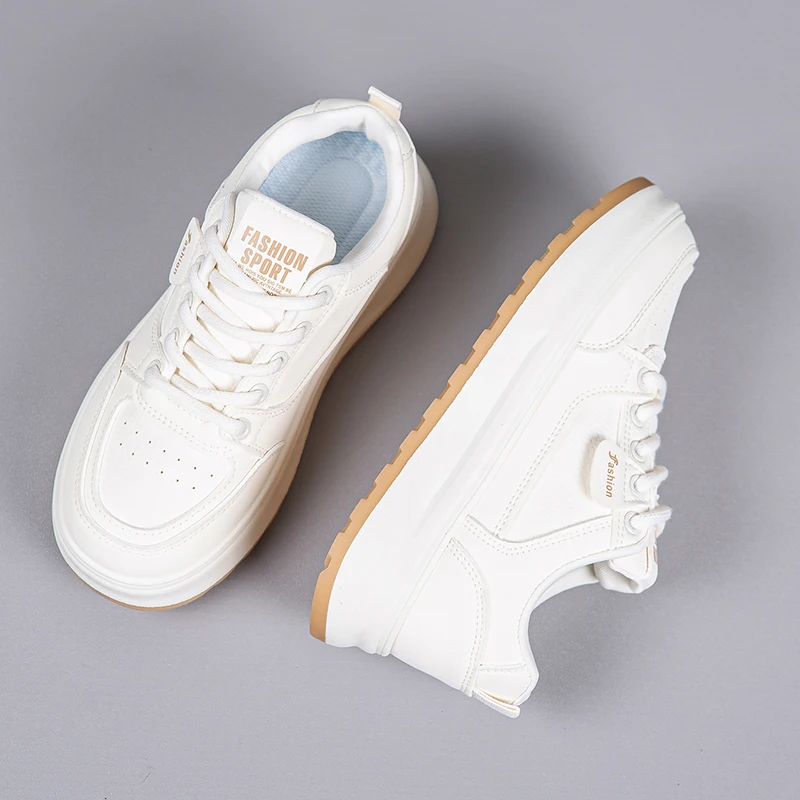 Chaussures Blanches Respirantes Femme – Semelle Épaisse EVA, Légères & Antidérapantes