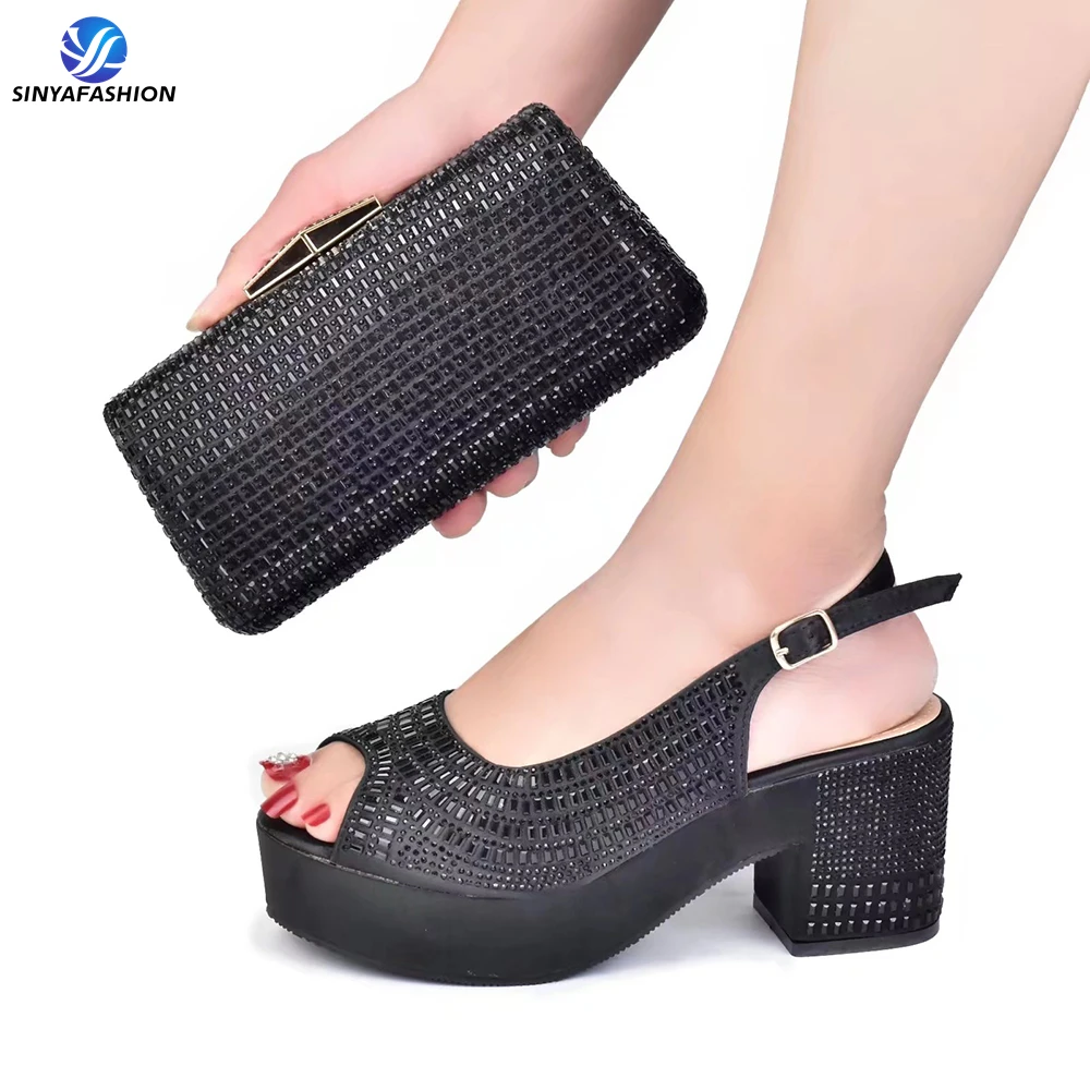 Ensemble Chaussures & Sac de Soirée Sinya – Talons Hauts Élégants pour Femme